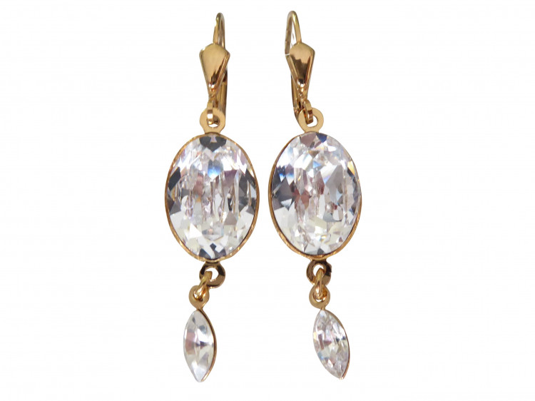 Ohrringe Luana kristall (vergoldet)