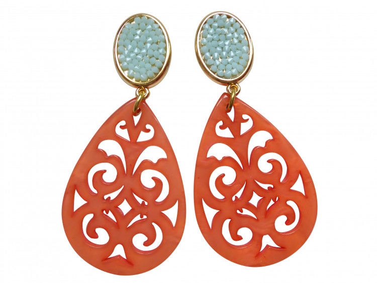 Clips Marcella (mint/koralle)