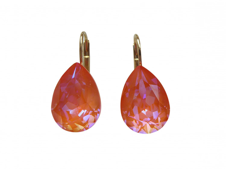 Ohrringe Maya orange (vergoldet)