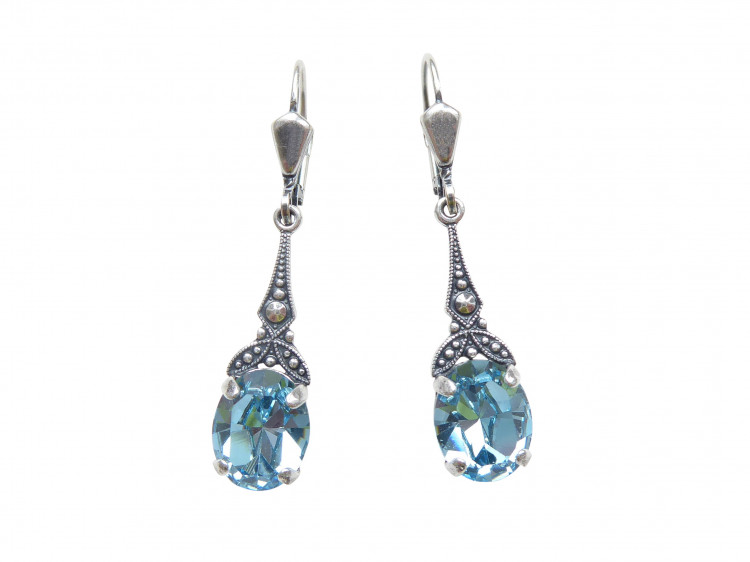 Ohrringe Bea aqua (versilbert)