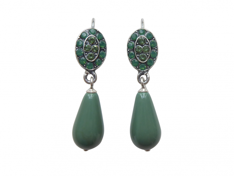 Ohrringe Susanna jade (versilbert)