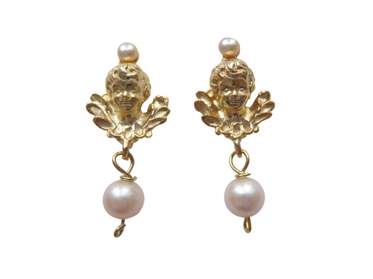 Ohrringe Putto Perle