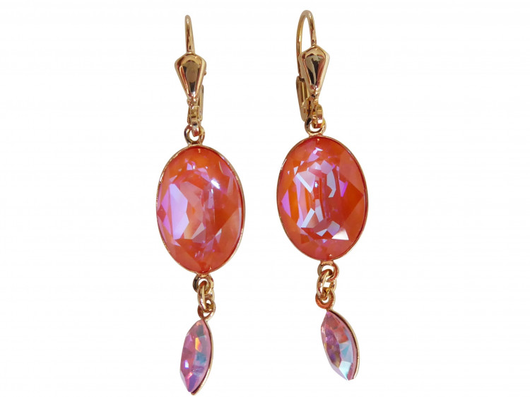 Ohrringe Luana orange (vergoldet)