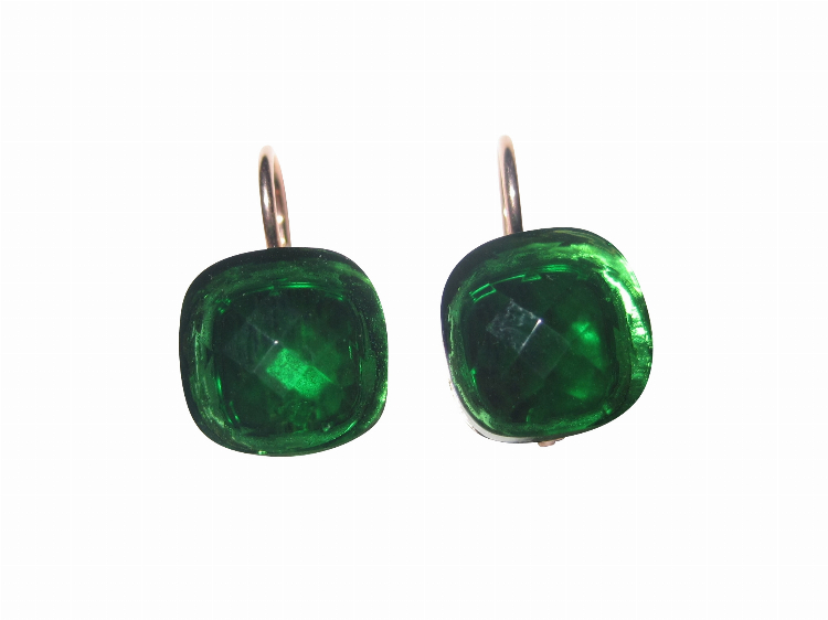 Ohrringe Pietra smaragdgrün transparent