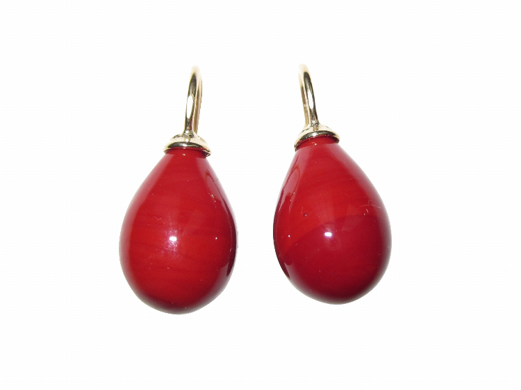 Ohrringe Lea kirschrot (gold-platt.)