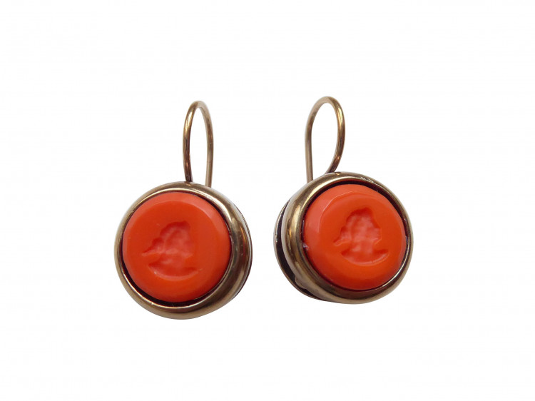 Ohrringe Nina koralle (Bronze)