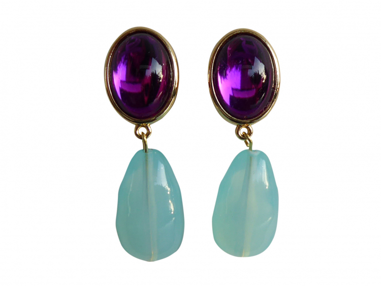 Ohrringe Viola (purple/mint)