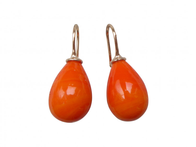 Ohrringe Lea orange (rotgold-platt.)