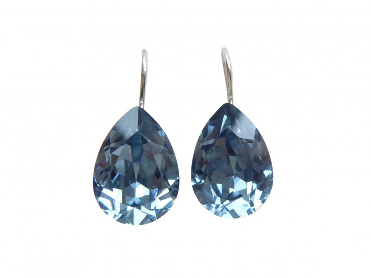 Ohrringe Maya jeansblau (rhodiniert)