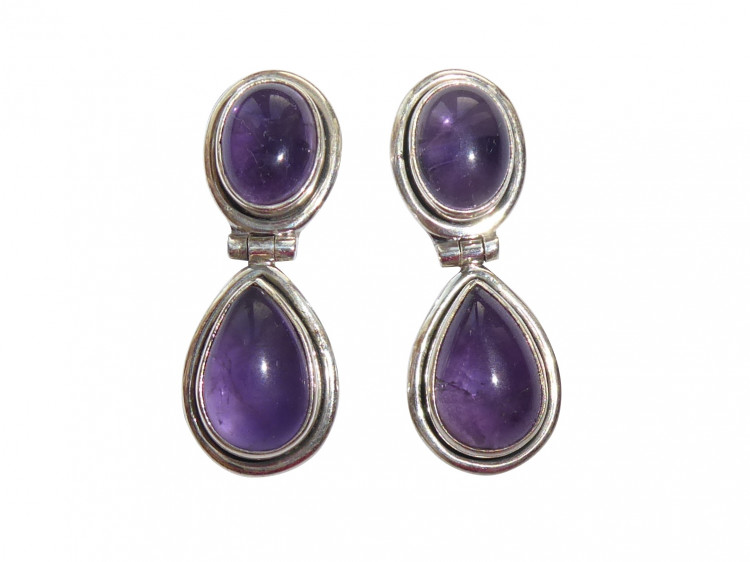 Ohrringe Luna Amethist (Silber)