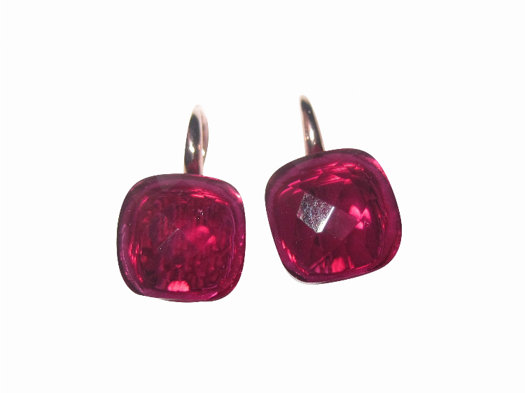 Ohrringe Pietra pink transparent