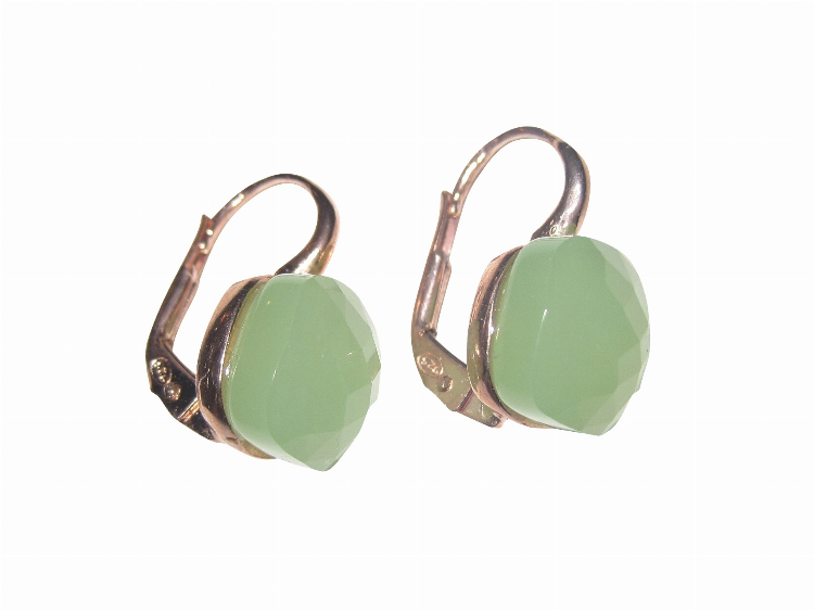 Ohrringe Pietra lindgrün milchig