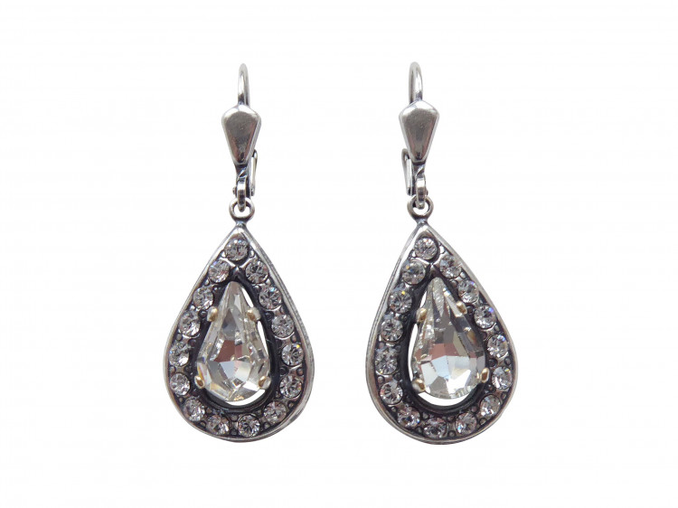 Ohrringe Scarlett kristall (versilbert)