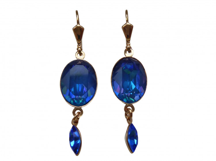 Ohrringe Luana blau (vergoldet)