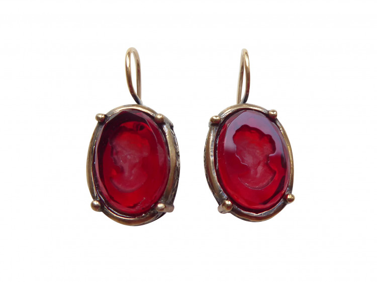 Ohrringe Elisa rot (Bronze)