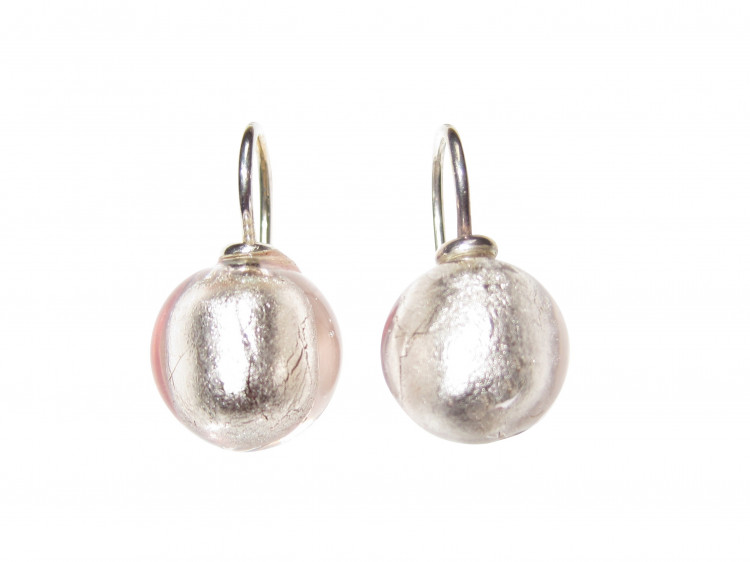 Ohrringe Murano rosa hell (silber)