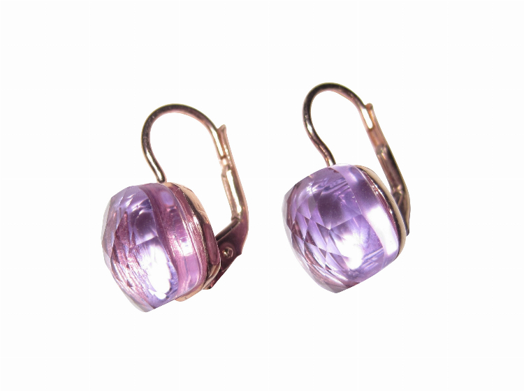 Ohrringe Pietra lila transparent