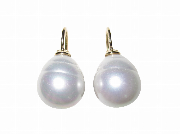 Ohrringe Erica weiß (gold-platt.)