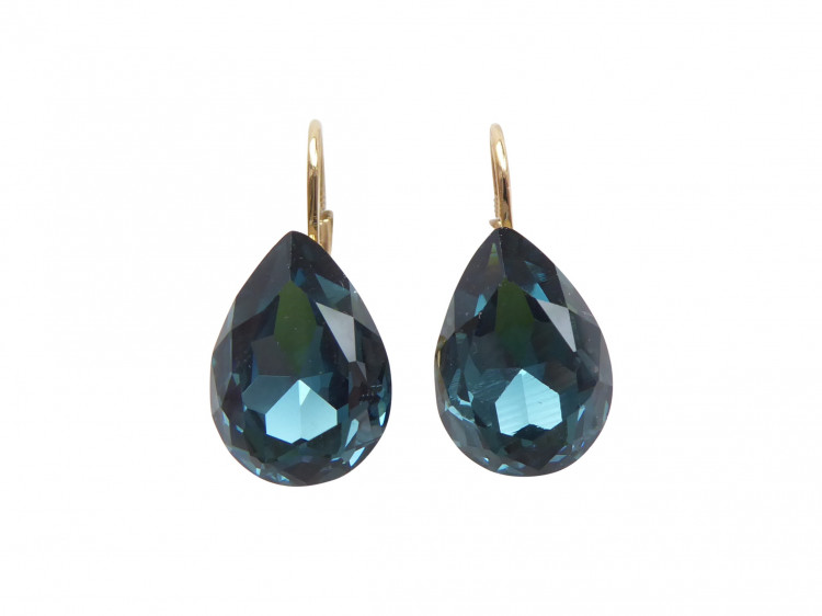 Ohrringe Maya jeansblau (vergoldet)