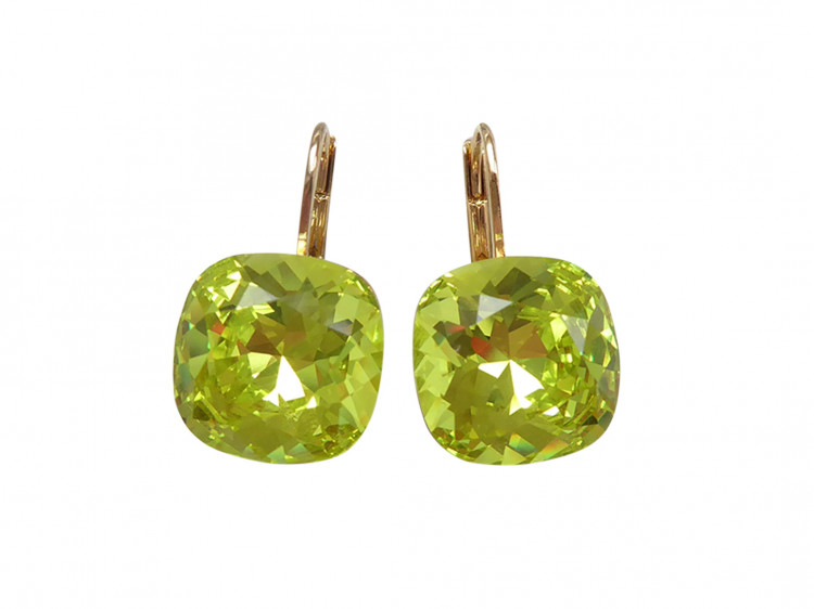 Ohrringe Romy hellgrün (vergoldet)