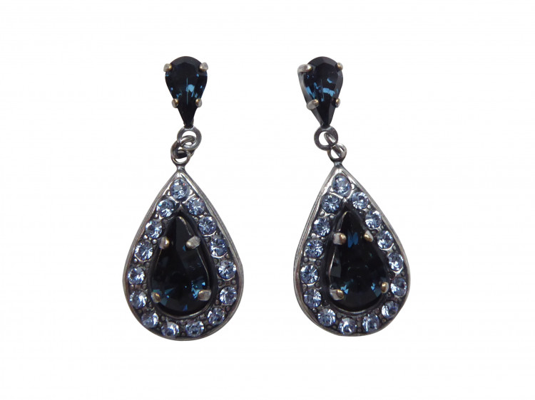 Ohrstecker Juna blau (versilbert)