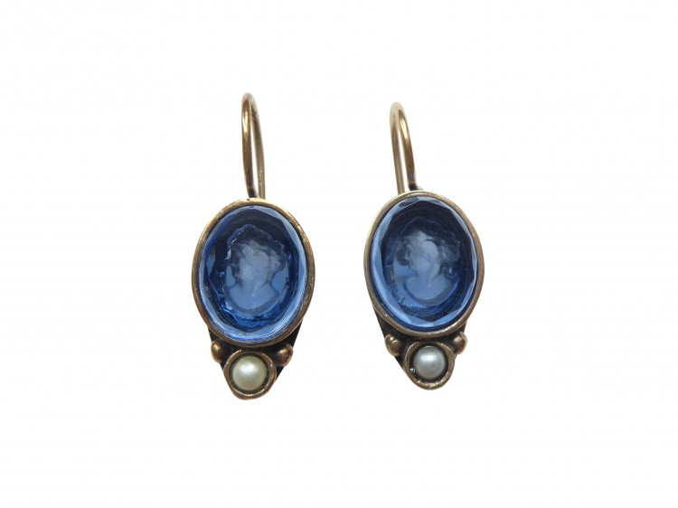 Ohrringe Lina königsblau (Bronze)