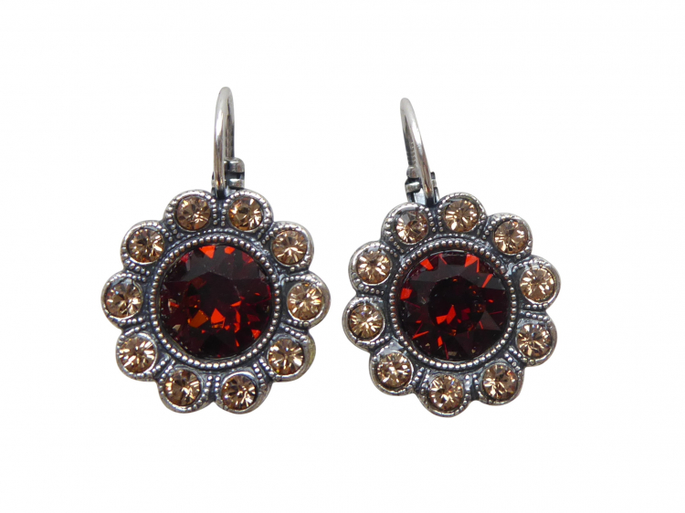 Ohrringe Fiona rauchquarz (versilbert)