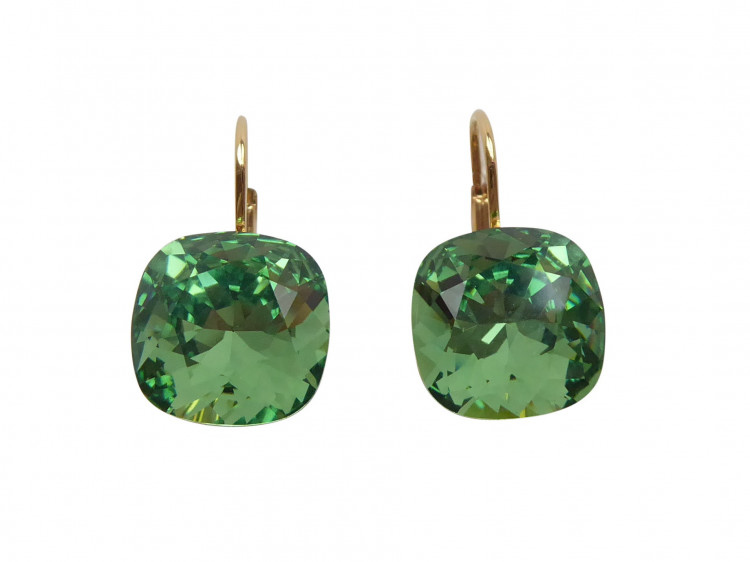 Ohrringe Romy grün (vergoldet)