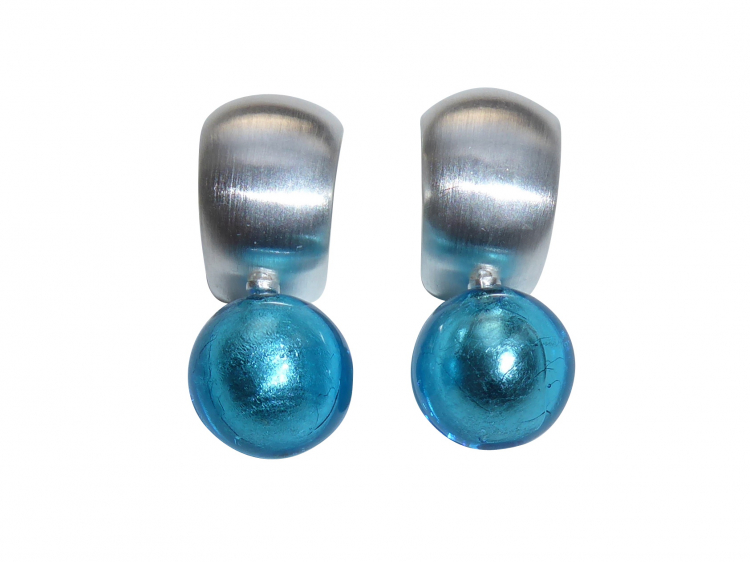 Clips Murano Creole türkis (silber)