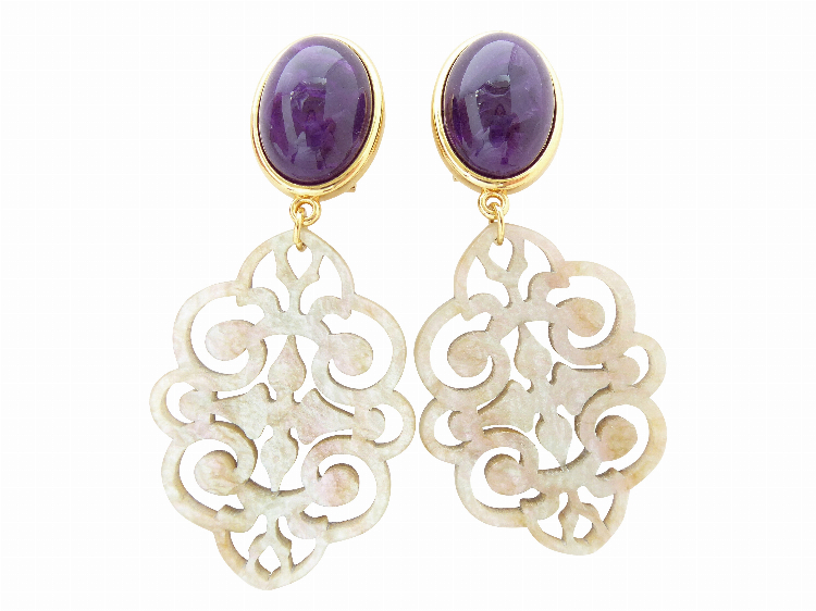 Clips Kira (lila/beige)