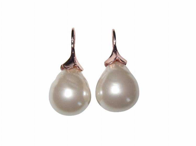 Ohrringe Barocco weiß