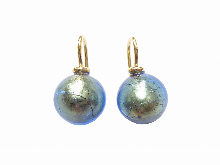 Ohrringe Murano jeans (gold-platt.)