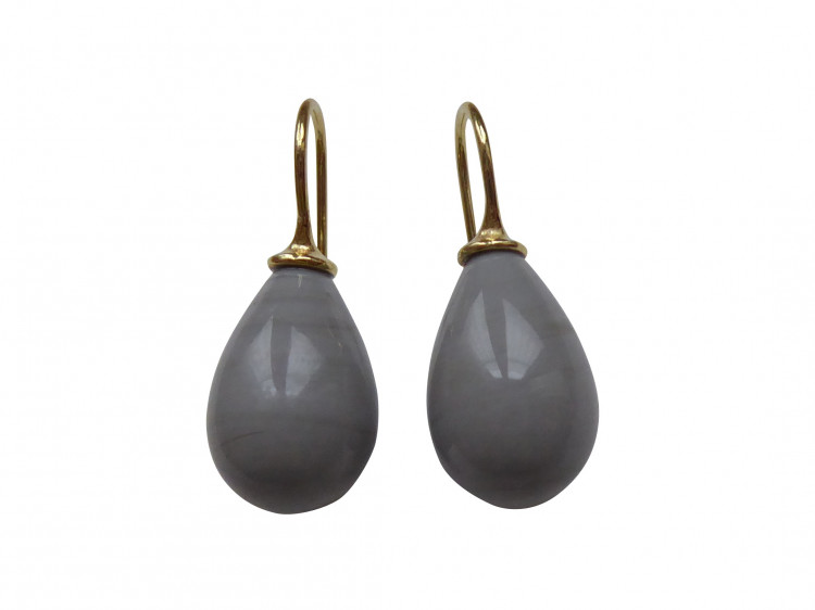 Ohrringe Lea grau (gold-platt.)