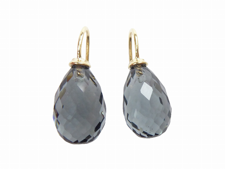 Ohrringe Mila graublau (gold-platt.)