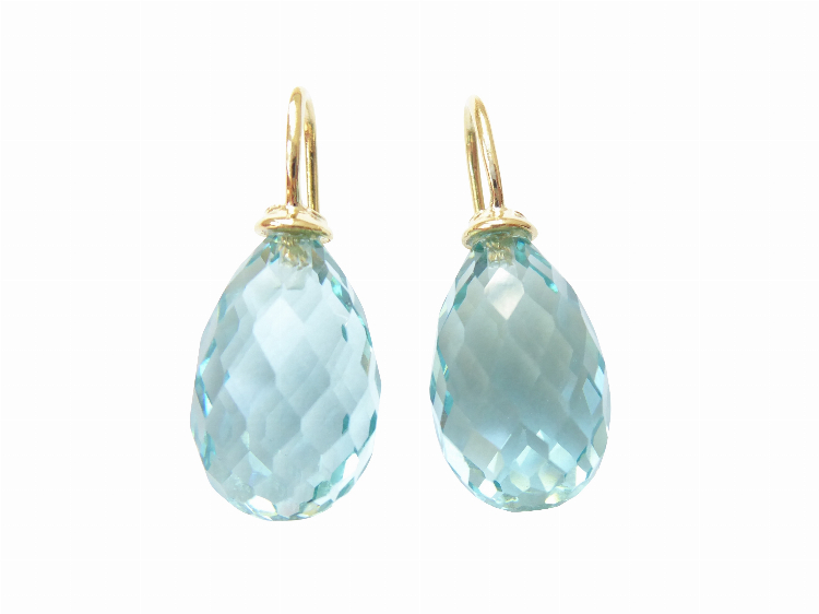 Ohrringe Mila aqua (gold-platt.)