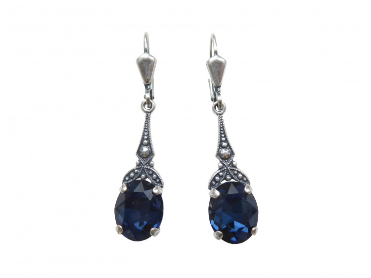 Ohrringe Bea blau (versilbert)