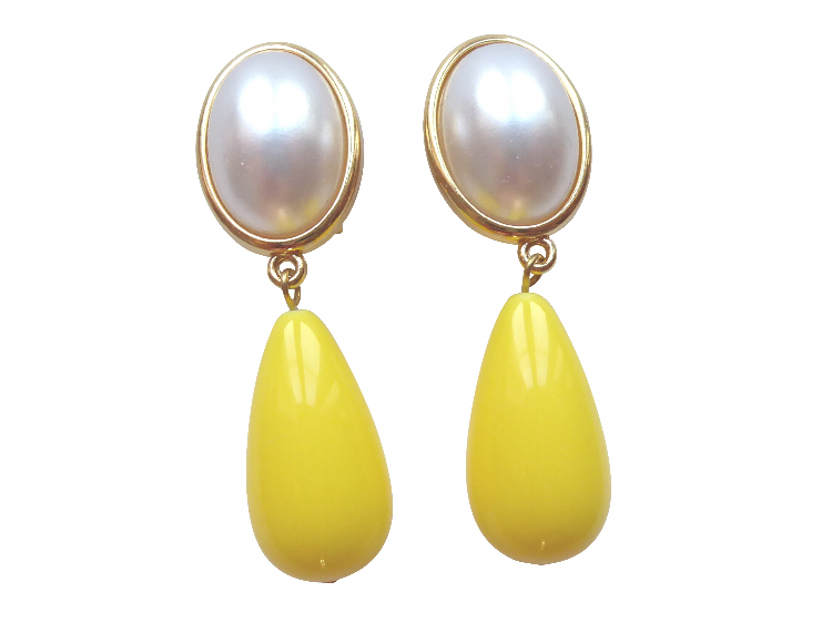 Clips Viola (perle/sonnengelb)