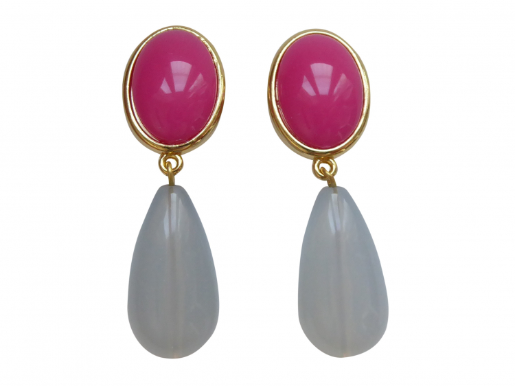 Ohrringe Viola (pink/mondstein)