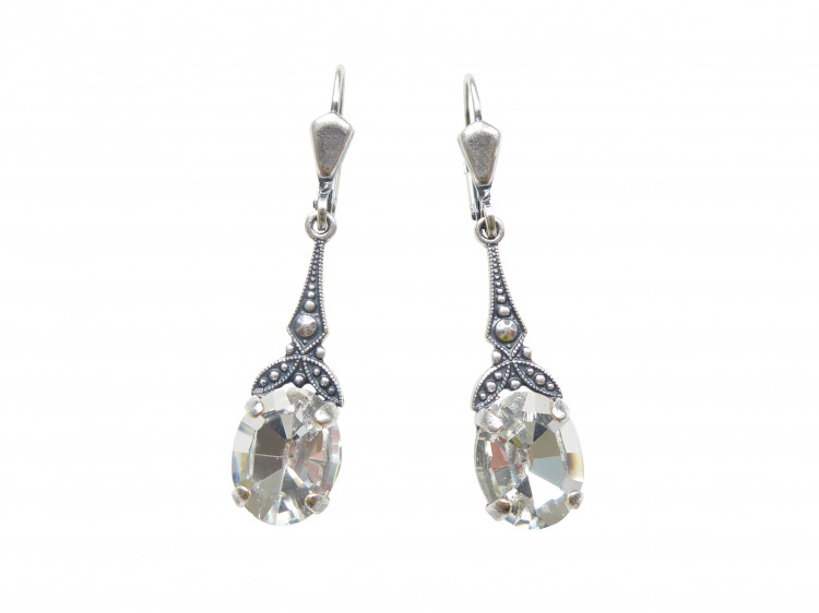 Ohrringe Bea kristall (versilbert)