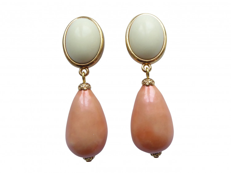 Ohrringe Teresa (elfenbein/peach)