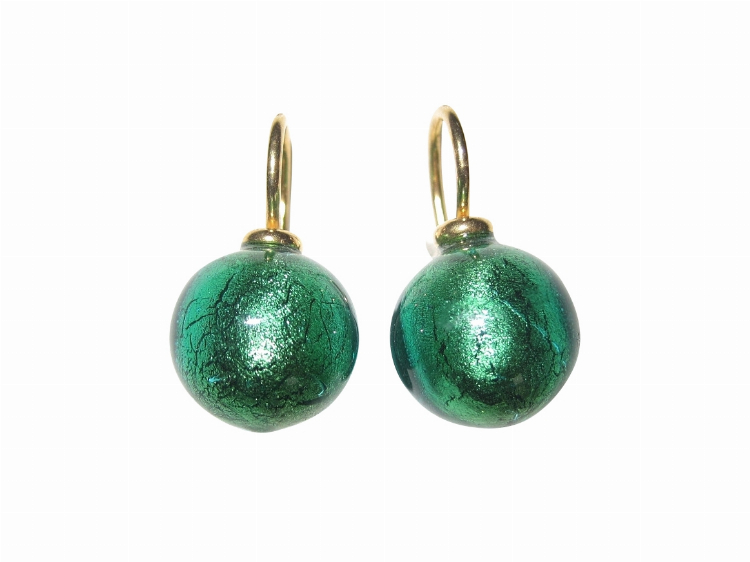 Ohrringe Murano marine (gold-platt.)