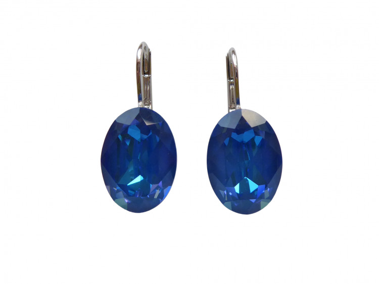 Ohrringe Ava blau (rhodiniert)
