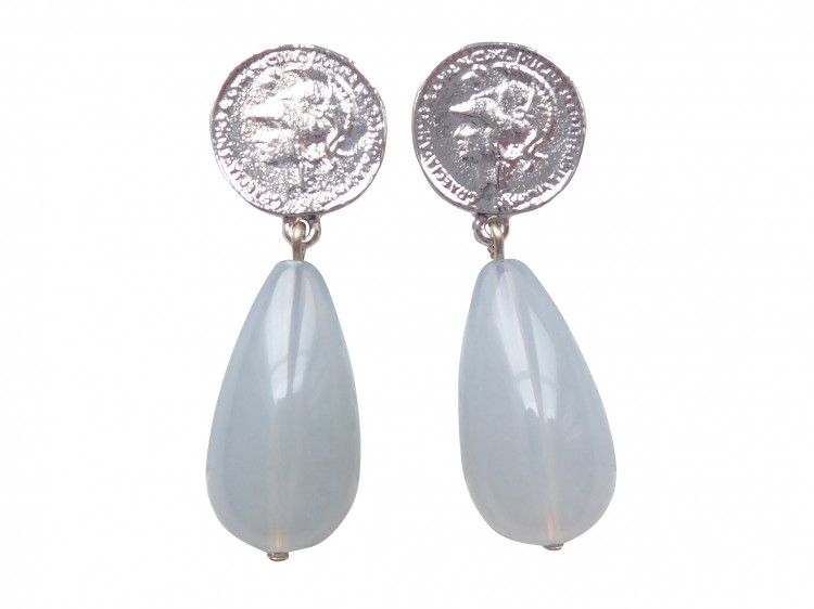 Clips Lydia (mondstein) silber