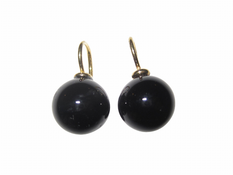 Ohrringe Murano schwarz (gold-platt.)